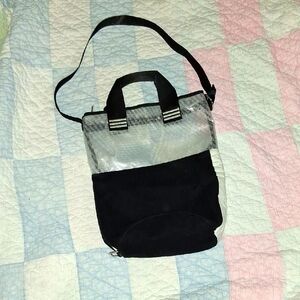 Acne Brand Black Knost Tote Bag With Zip Closure With Shoulder Strap & Handles